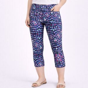 Zella Cropped Athletic Legging Purple Multicolor S